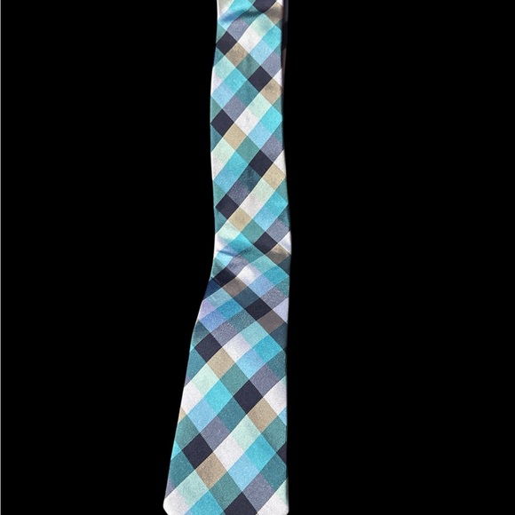 EXPRESS MENS TIE BLUE GRAY WHITE PLAID 3 X 61 - Picture 1 of 3